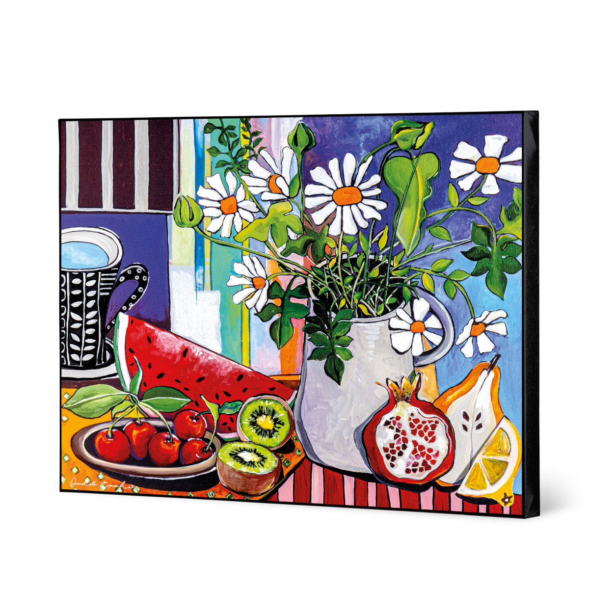 Tela "Fiori e Frutta" 100X80